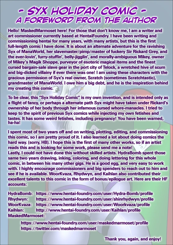 Syx Comic_Foreword